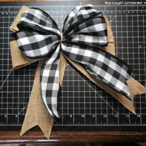 double layered bow for wreaths